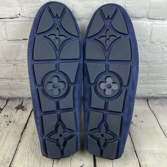 Louis Vuitton LV Driver Moccasins Men’s 10 M Blue Suede Leather NEW with Box Bag main image 13